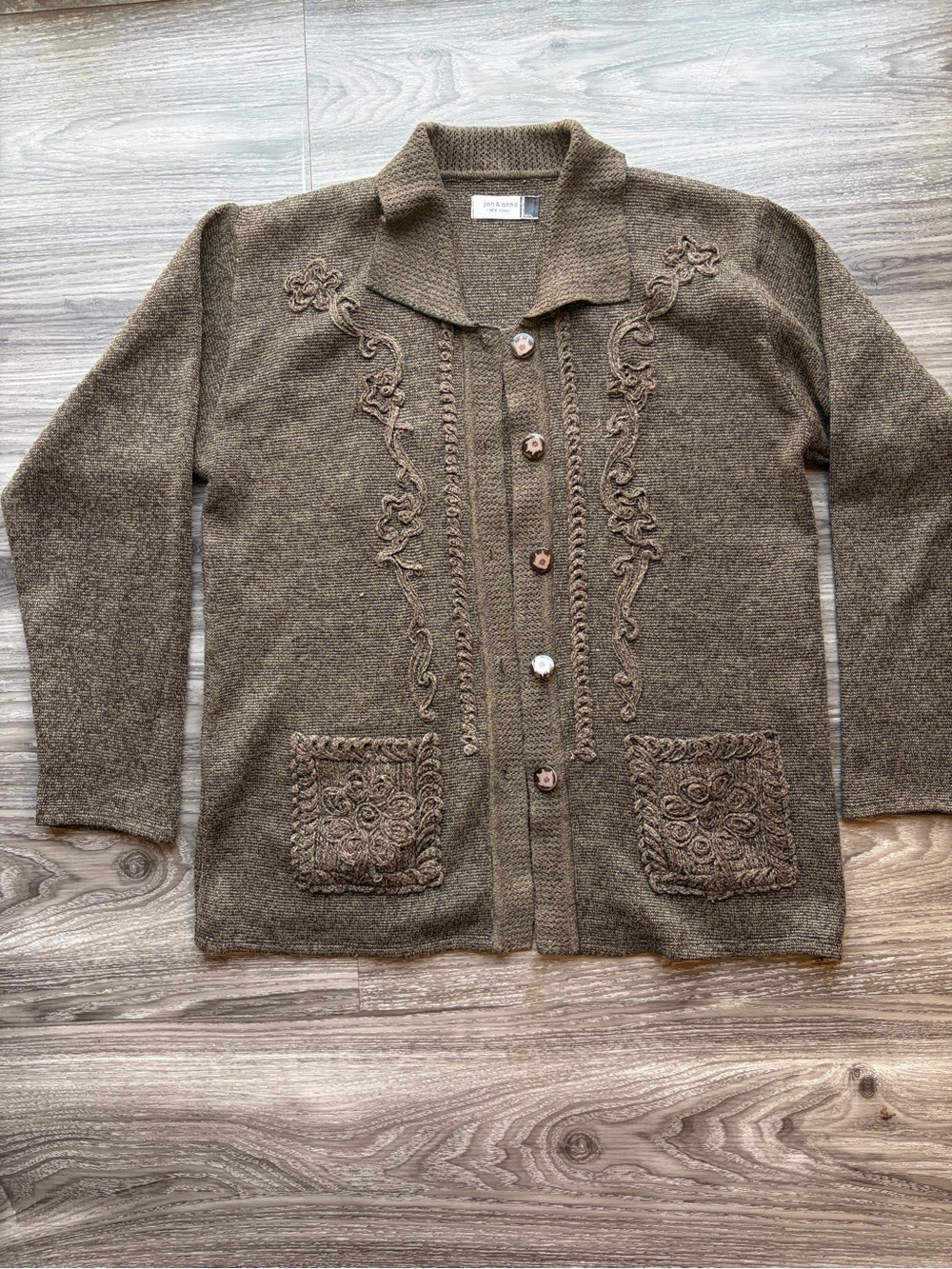 Jon & Anna vintage-retro, cozy aesthetic women's cardigan sweater M/L